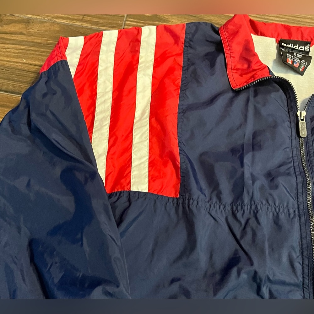 Vintage Adidas Windbreaker Jacket Size Large - Picture 6 of 9